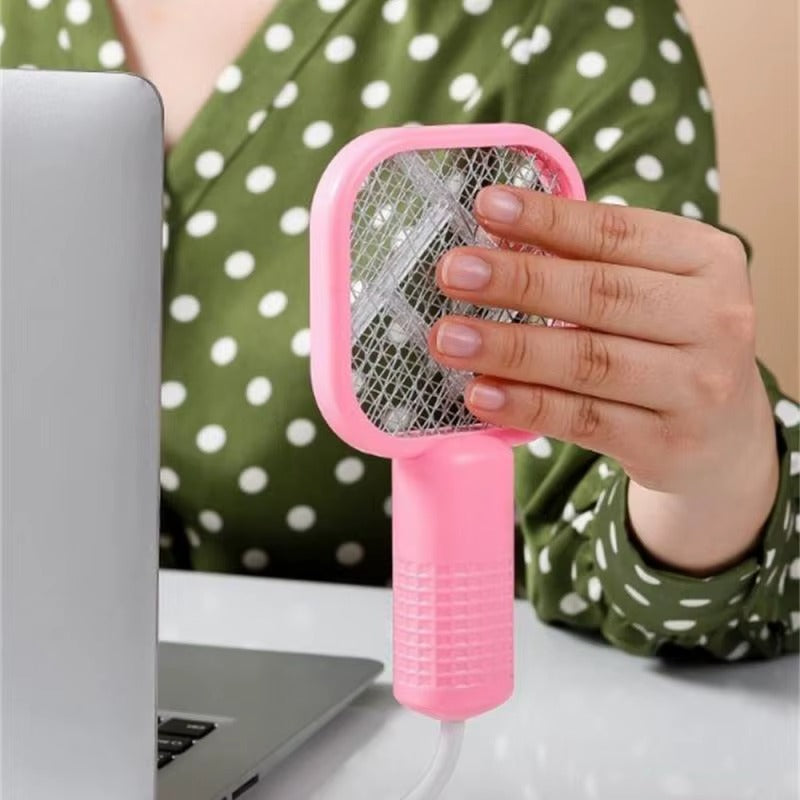 Mini USB Rechargeable Mosquito Racket with UV Light | Portable Electric Bug Zapper & Fly Swatter | Indoor & Outdoor