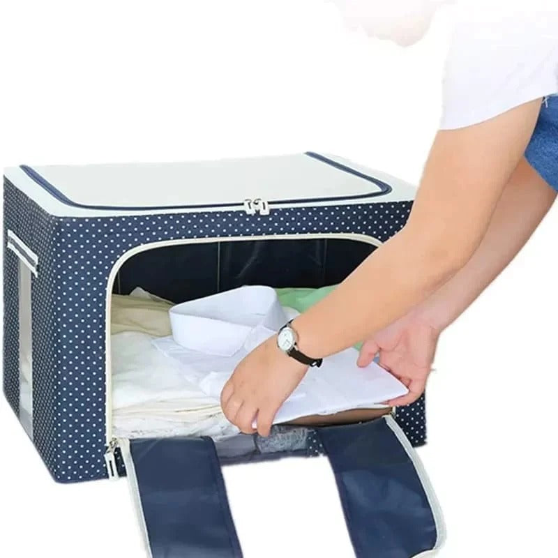 Foldable Metal Frame Clothes Storage Organizer Bag - NextSity