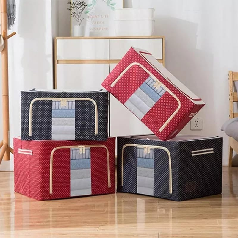 Foldable Metal Frame Clothes Storage Organizer Bag - NextSity