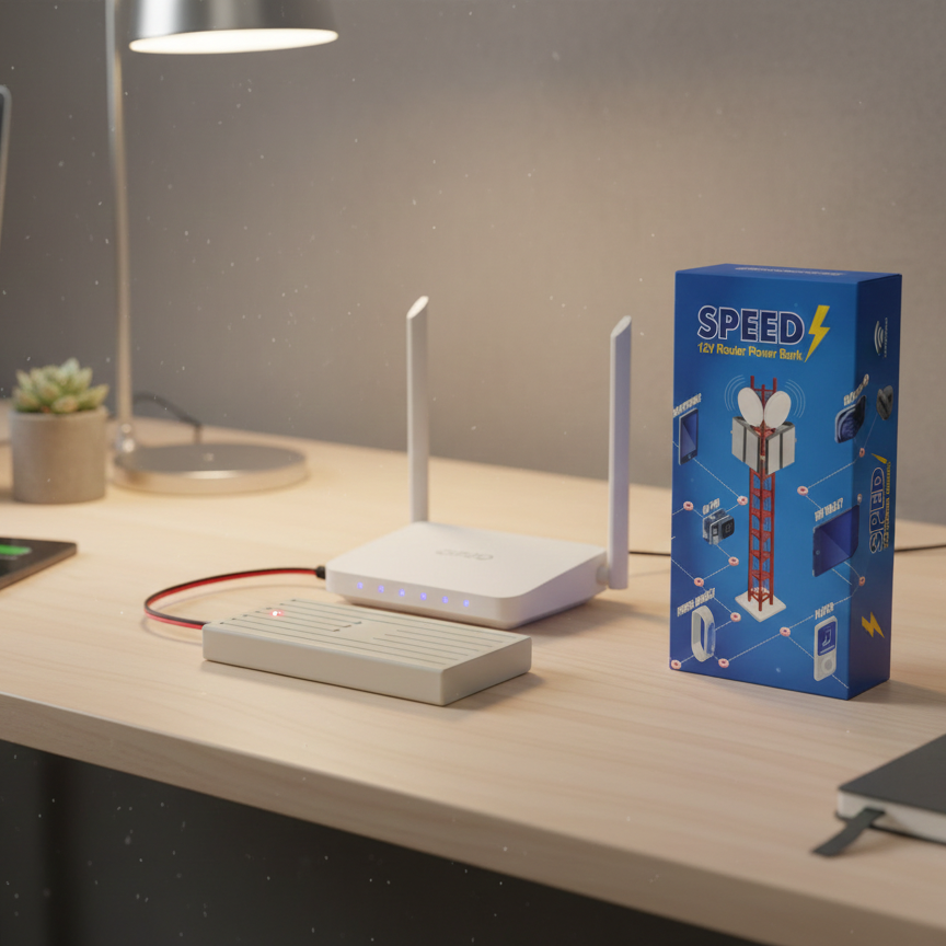 SPEED 12V Router Power Bank - 8-10 Hours Backup for Uninterrupted WiFi
