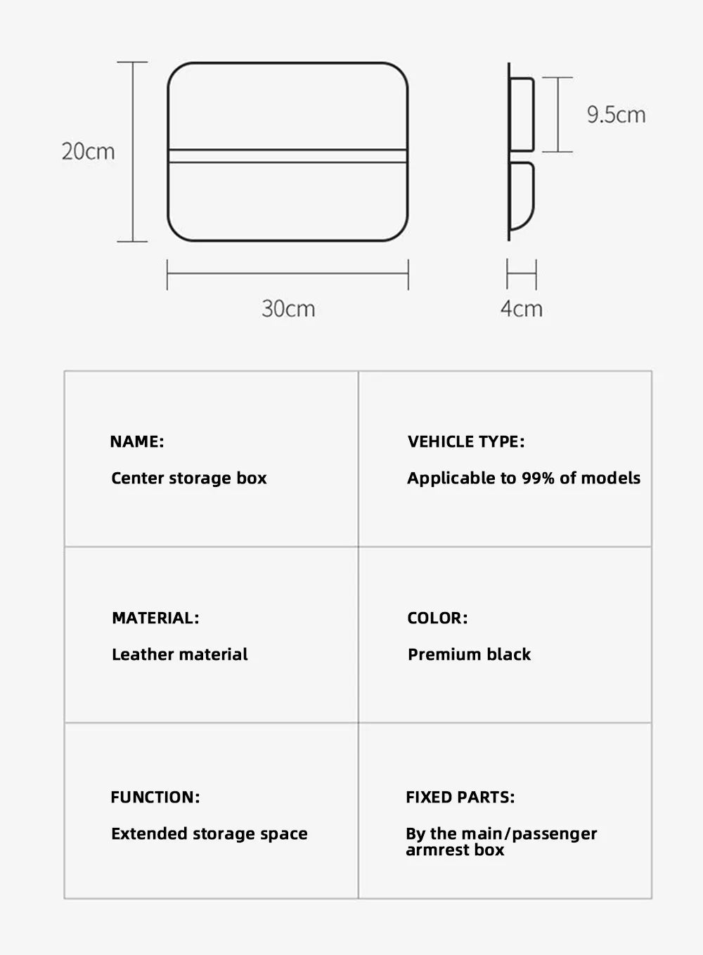 Pack of 2 - Multifunction Car Seat Gap Filler Premium Leather Organizer