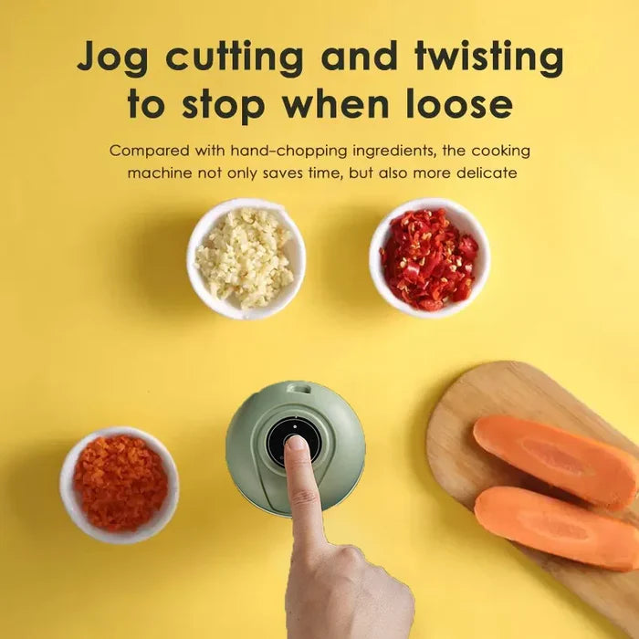 Electric Mini Garlic Chopper - Portable Food Processor for Kitchen