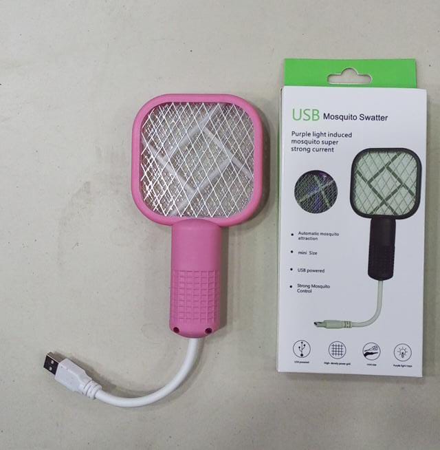 Mini USB Rechargeable Mosquito Racket with UV Light | Portable Electric Bug Zapper & Fly Swatter | Indoor & Outdoor