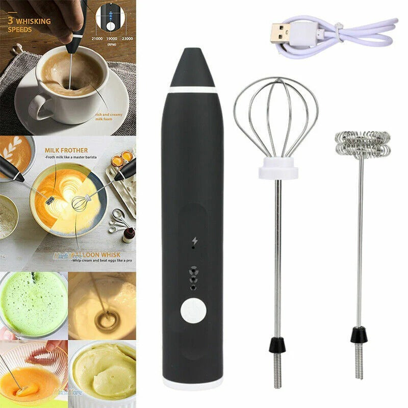 2-in-1 Rechargeable Coffee Beater & Electric Milk Frother – NextSity