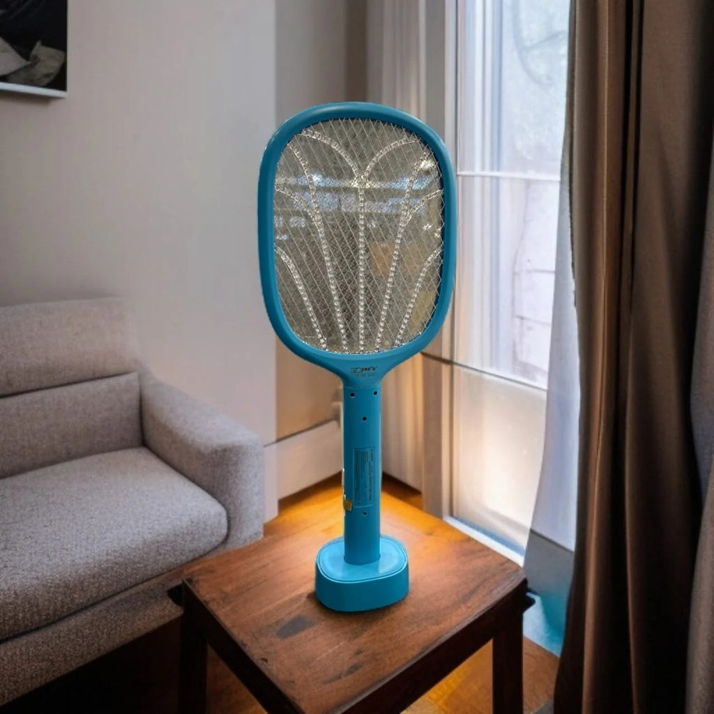 Rechargeable Mosquito Racket With Stand | 2-in-1 Electric Insect Killer Bat | USB Rechargeable | Indoor & Outdoor