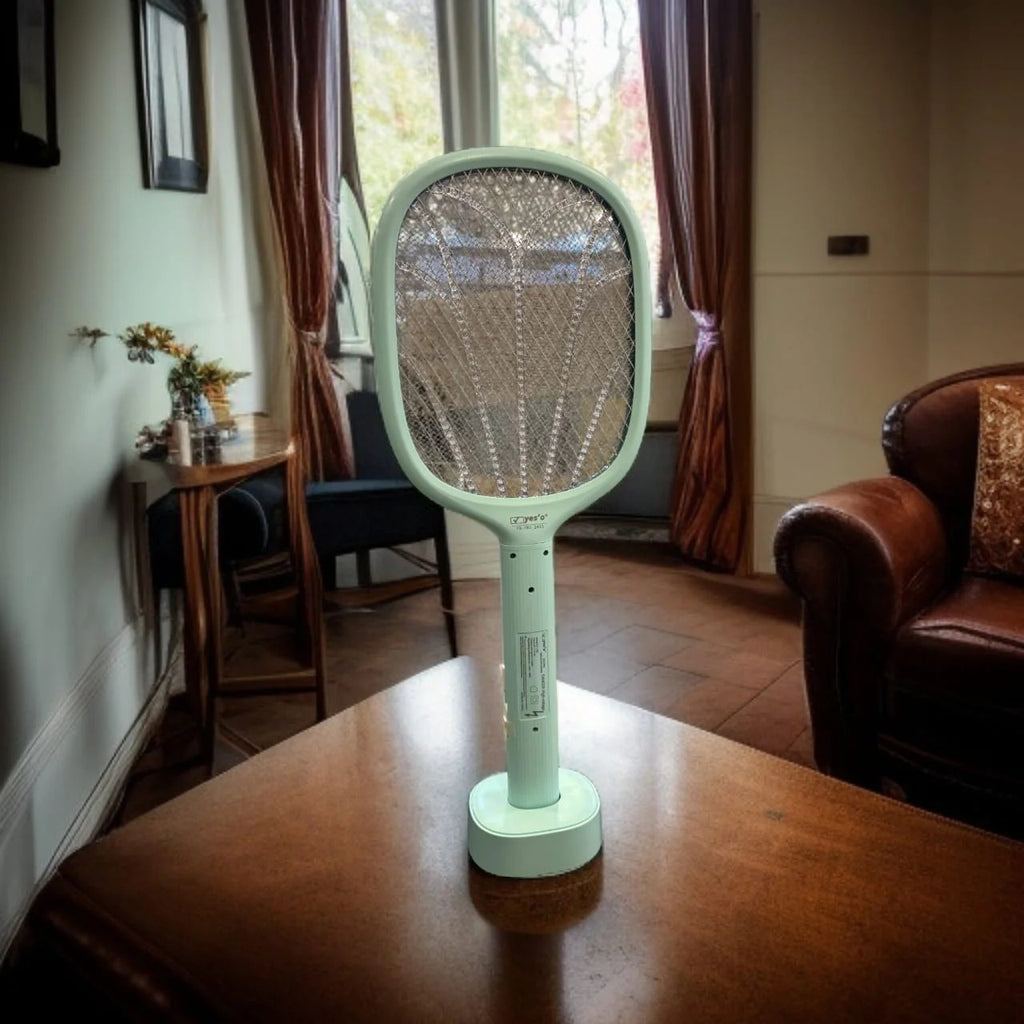 Rechargeable Mosquito Racket With Stand | 2-in-1 Electric Insect Killer Bat | USB Rechargeable | Indoor & Outdoor