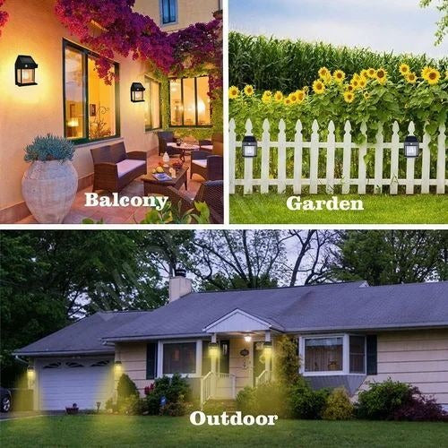 Solar Tungsten Filament Wall Lamp with Motion Sensor | Outdoor Waterproof Garden Light (KT-666)